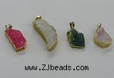 CGP3456 15*25mm - 18*38mm freeform druzy agate pendants