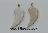 CGP3491 22*45mm - 25*50mm wing-shaped fossil coral pendants
