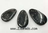 CGP3552 30*50mm - 38*60mm flat teardrop chrysanthemum agate slab pendants