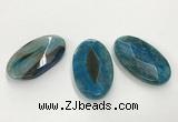 CGP3570 32*50mm faceted oval agate pendants wholesale