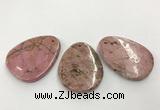 CGP3622 40*55mm - 42*52mm flat teardrop rhodochrosite gemstone pendants