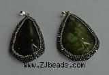 CGP415 35*45mm - 40*55mm freeform labradorite pendants wholesale