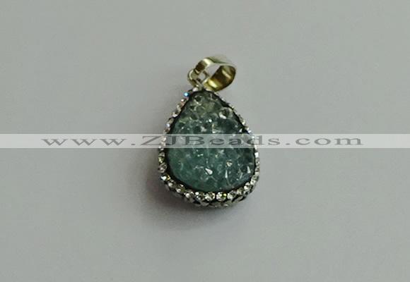 CGP472 15*20mm teardrop crystal glass pendants wholesale