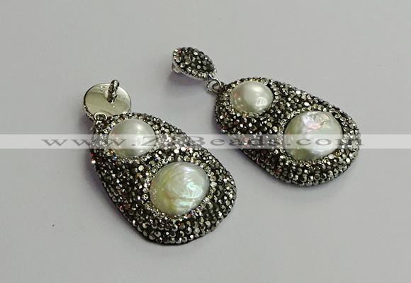 CGP615 25*40mm freeform pearl pendants wholesale