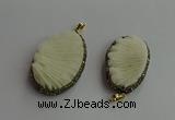 CGP703 30*45mm - 35*55mm freeform coral pendants wholesale