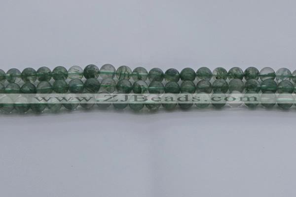 CGQ512 15.5 inches 8mm round matte imitation green phantom quartz beads