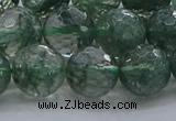 CGQ524 15.5 inches 12mm faceted round imitation green phantom quartz beads