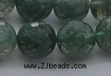 CGQ526 15.5 inches 16mm faceted round imitation green phantom quartz beads