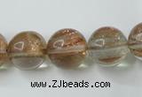 CGQ61 15.5 inches 14mm round gold sand quartz beads wholesale