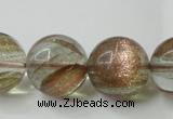 CGQ63 15.5 inches 18mm round gold sand quartz beads wholesale