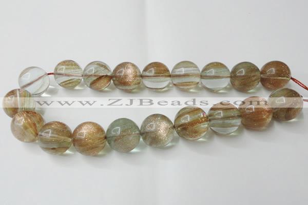 CGQ64 15.5 inches 20mm round gold sand quartz beads wholesale