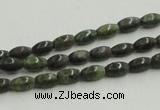 CGR06 16 inches 4*6mm rice green rain forest stone beads wholesale