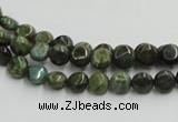 CGR14 16 inches 6mm flat round green rain forest stone beads wholesale