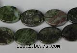 CGR26 15.5 inches 12*16mm oval green rain forest stone beads