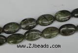 CGR27 15.5 inches 8*12mm oval green rain forest stone beads