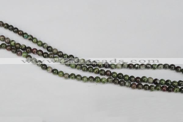 CGR42 15.5 inches 4mm round green rain forest stone beads wholesale