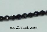 CGS105 15.5 inches 6mm faceted round blue goldstone beads wholesale