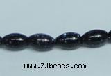 CGS121 15.5 inches 8*12mm rice blue goldstone beads wholesale