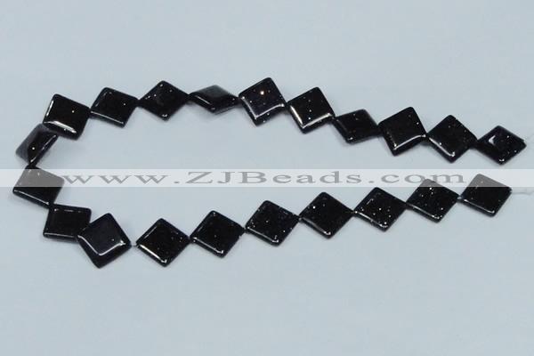 CGS125 15.5 inches 14*14mm diamond blue goldstone beads wholesale