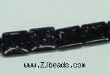 CGS127 15.5 inches 12*12mm square blue goldstone beads wholesale