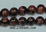 CGS203 15.5 inches 10mm round blue & brown goldstone beads wholesale