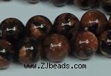 CGS205 15.5 inches 14mm round blue & brown goldstone beads wholesale