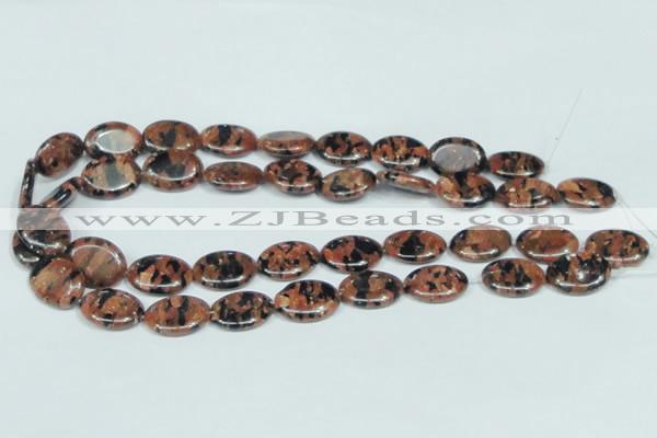 CGS212 15.5 inches 15*20mm oval blue & brown goldstone beads wholesale