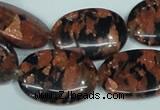 CGS213 15.5 inches 18*25mm oval blue & brown goldstone beads wholesale