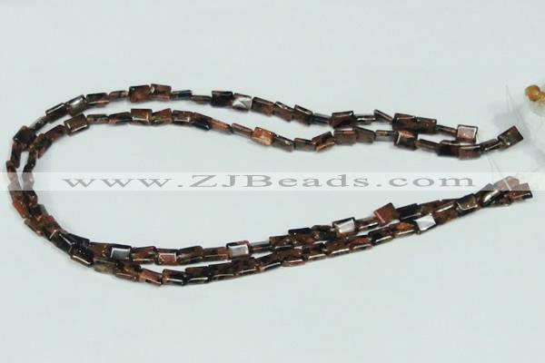 CGS216 15.5 inches 6*8mm rectangle blue & brown goldstone beads