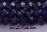 CGS456 15.5 inches 6mm faceted nuggets goldstone beads wholesale