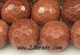 CGS491 15 inches 8mm faceted round goldstone beads