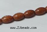 CGS70 15.5 inches 8*12mm rice goldstone beads wholesale