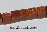 CGS73 15.5 inches 10*10mm cube goldstone beads wholesale