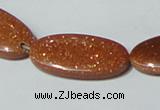 CGS80 15.5 inches 15*30mm oval goldstone beads wholesale