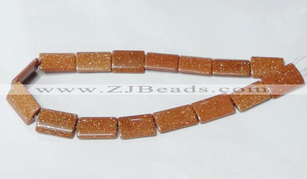 CGS84 15.5 inches 18*25mm rectangle goldstone beads wholesale