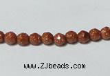 CGS88 15.5 inches 4mm faceted round goldstone beads wholesale