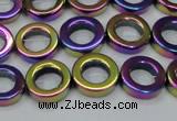 CHE1019 15.5 inches 12mm donut plated hematite beads wholesale