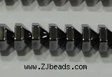 CHE135 15.5 inches 5*8mm pyramid hematite beads wholesale