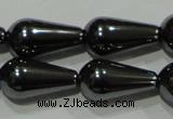CHE148 15.5 inches 8*16mm teardrop hematite beads wholesale