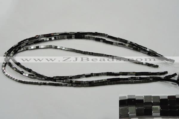 CHE180 15.5 inches 3*3mm cube hematite beads wholesale