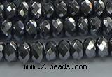 CHE2001 15.5 inches 4*6mm faceted rondelle hematite beads