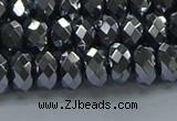 CHE2002 15.5 inches 5*8mm faceted rondelle hematite beads