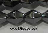 CHE217 15.5 inches 10*10mm faceted bicone hematite beads wholesale