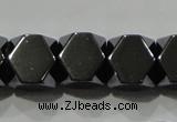 CHE224 15.5 inches 10*10mm faceted cube hematite beads wholesale