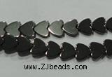 CHE268 15.5 inches 8*8mm heart hematite beads wholesale