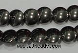 CHE271 15.5 inches 12mm flat round hematite beads wholesale