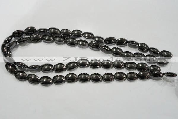 CHE277 15.5 inches 10*14mm oval hematite beads wholesale