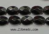 CHE281 15.5 inches 10*14mm faceted oval hematite beads wholesale