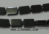 CHE291 15.5 inches 8*13mm rectangle hematite beads wholesale