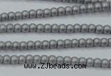 CHE418 15.5 inches 2mm round matte plated hematite beads wholesale